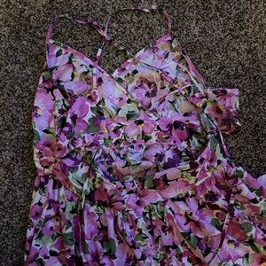 Floral maxi dress with slit